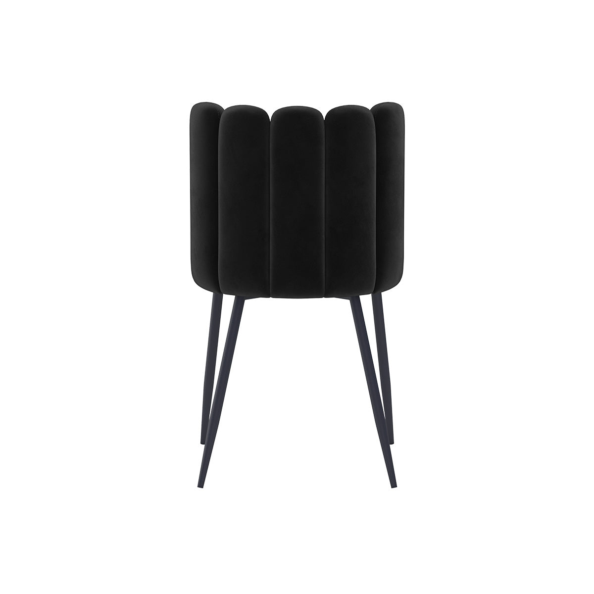 acheter chaise chic en velours noir lot de 2