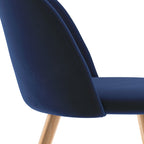 acheter chaise confortable arrondie bleu fonce