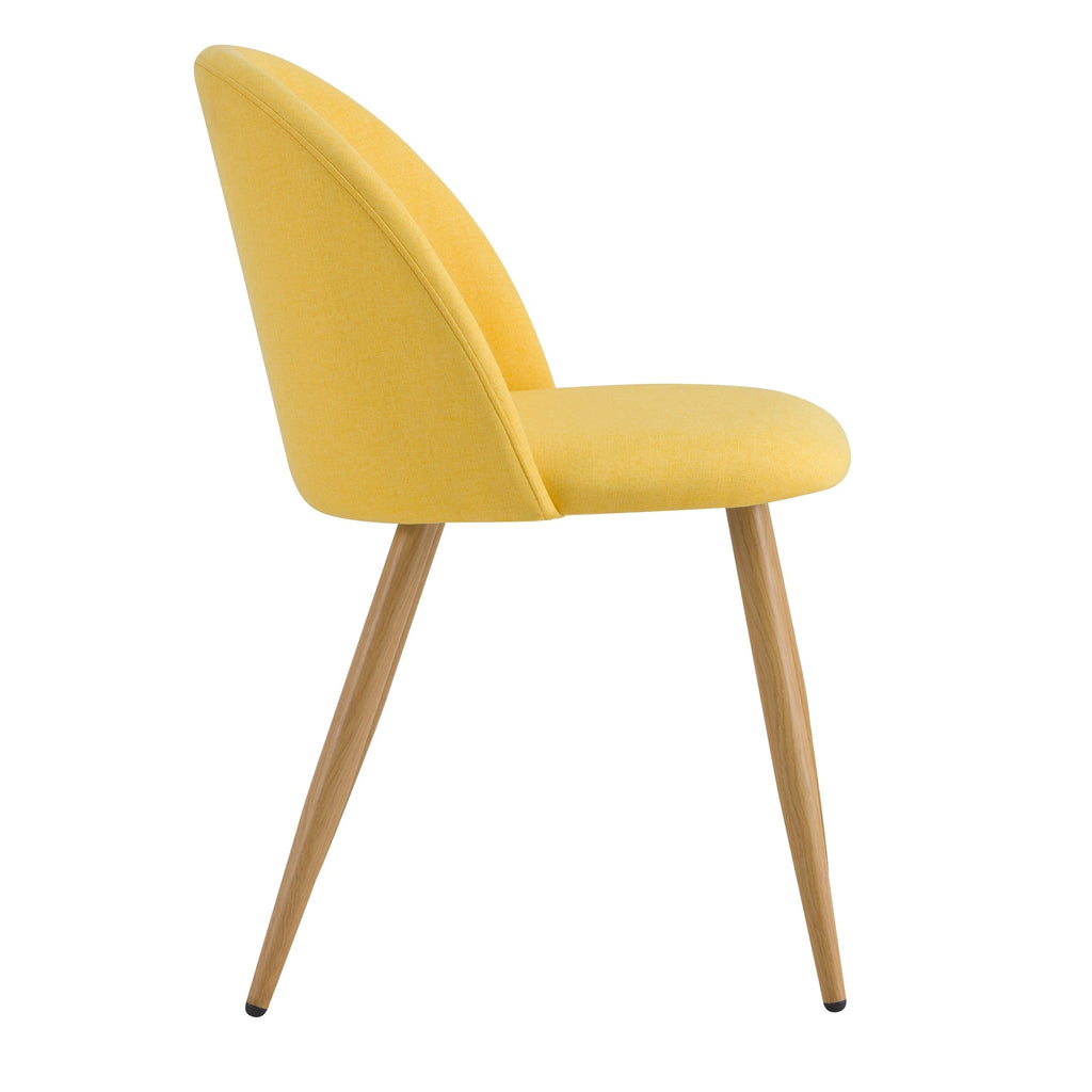 acheter chaise confortable assise tissu jaune