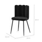 acheter chaise confortable en velours noir