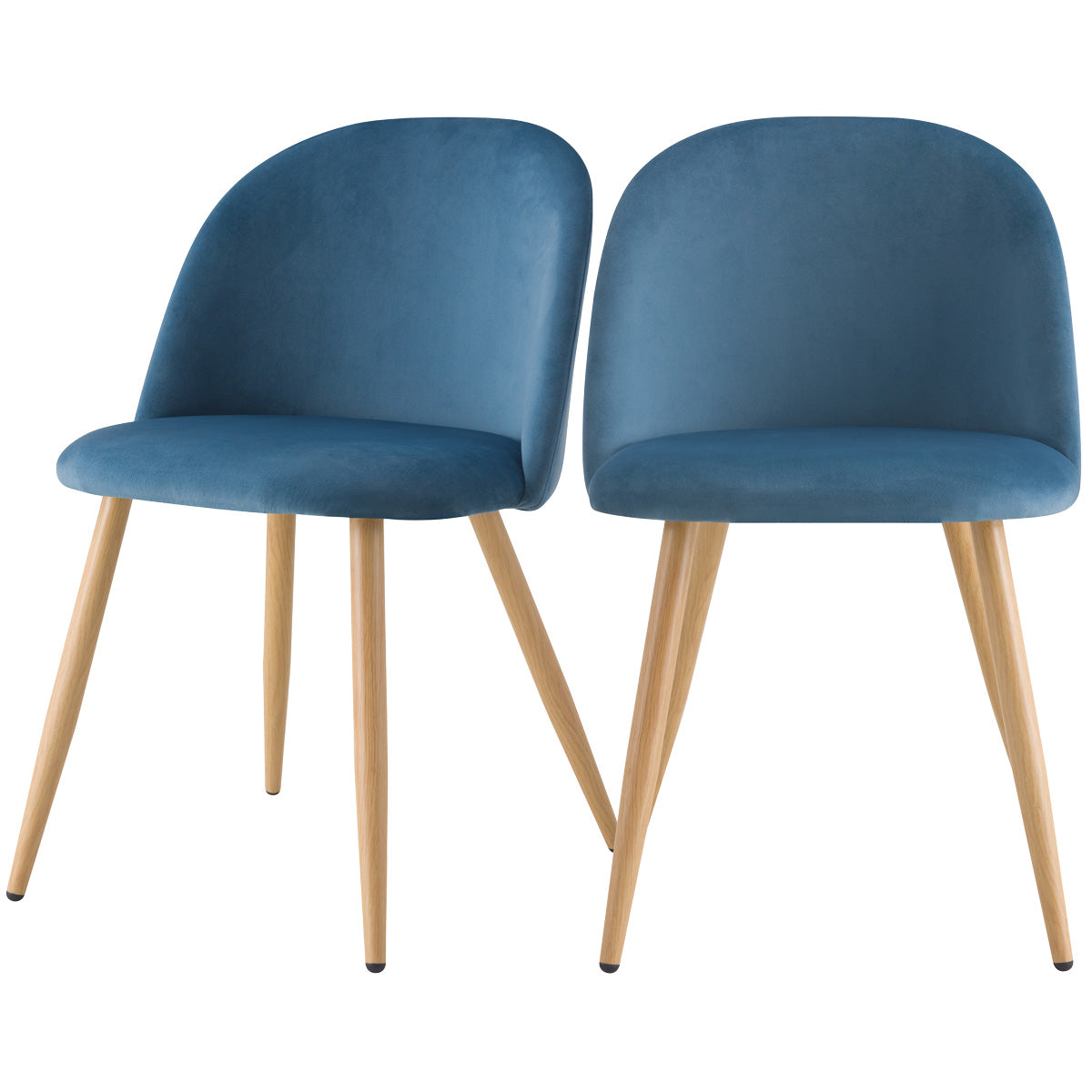 acheter chaise cozy velours bleu
