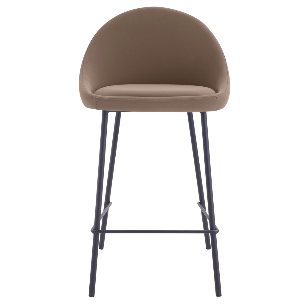 acheter chaise de bar avec dossier arrondi marron