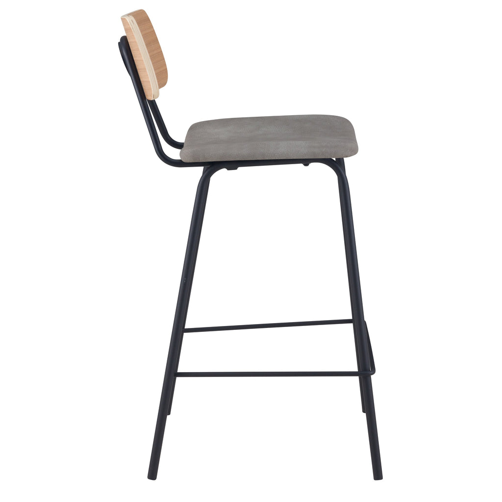 acheter chaise de bar confortable en cuir synthetique et bois