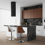 acheter chaise de bar blanche en pu pieds chrome