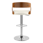 acheter chaise de bar bois fonce pivotante