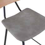 acheter chaise de bar confortable en cuir synthetique-et-bois