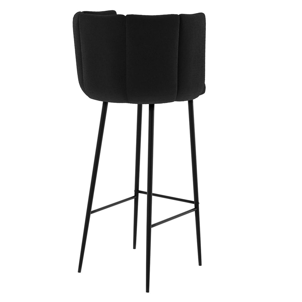 acheter chaise de bar confortable en velours noir