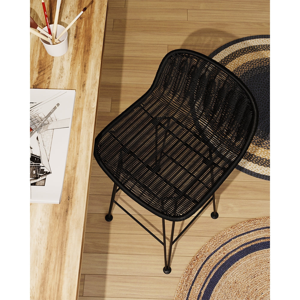 acheter chaise de bar confortable noire en resine