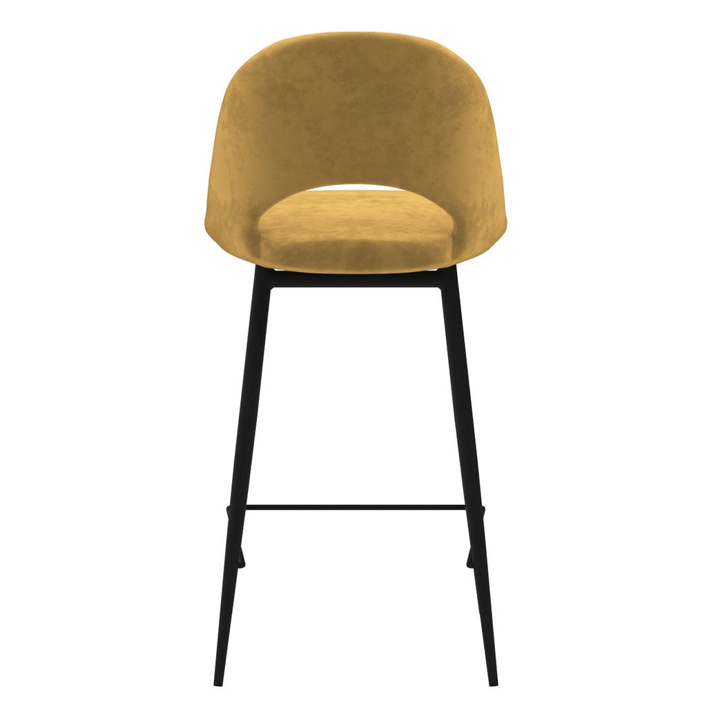 acheter chaise de bar confortable velours et metal