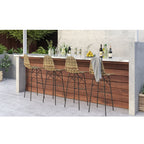 acheter chaise de bar en resine naturelle beige