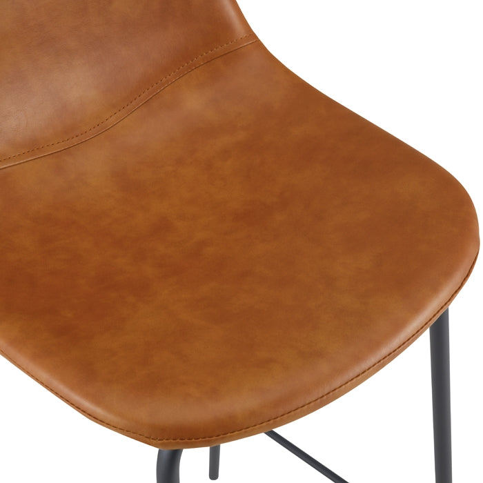 acheter chaise de bar en simili cuir camel