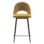 acheter chaise de bar en velours jaune