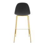 acheter chaise de bar en velours noir et pieds metal dores lot de deux