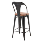 acheter chaise de bar indus metal noir