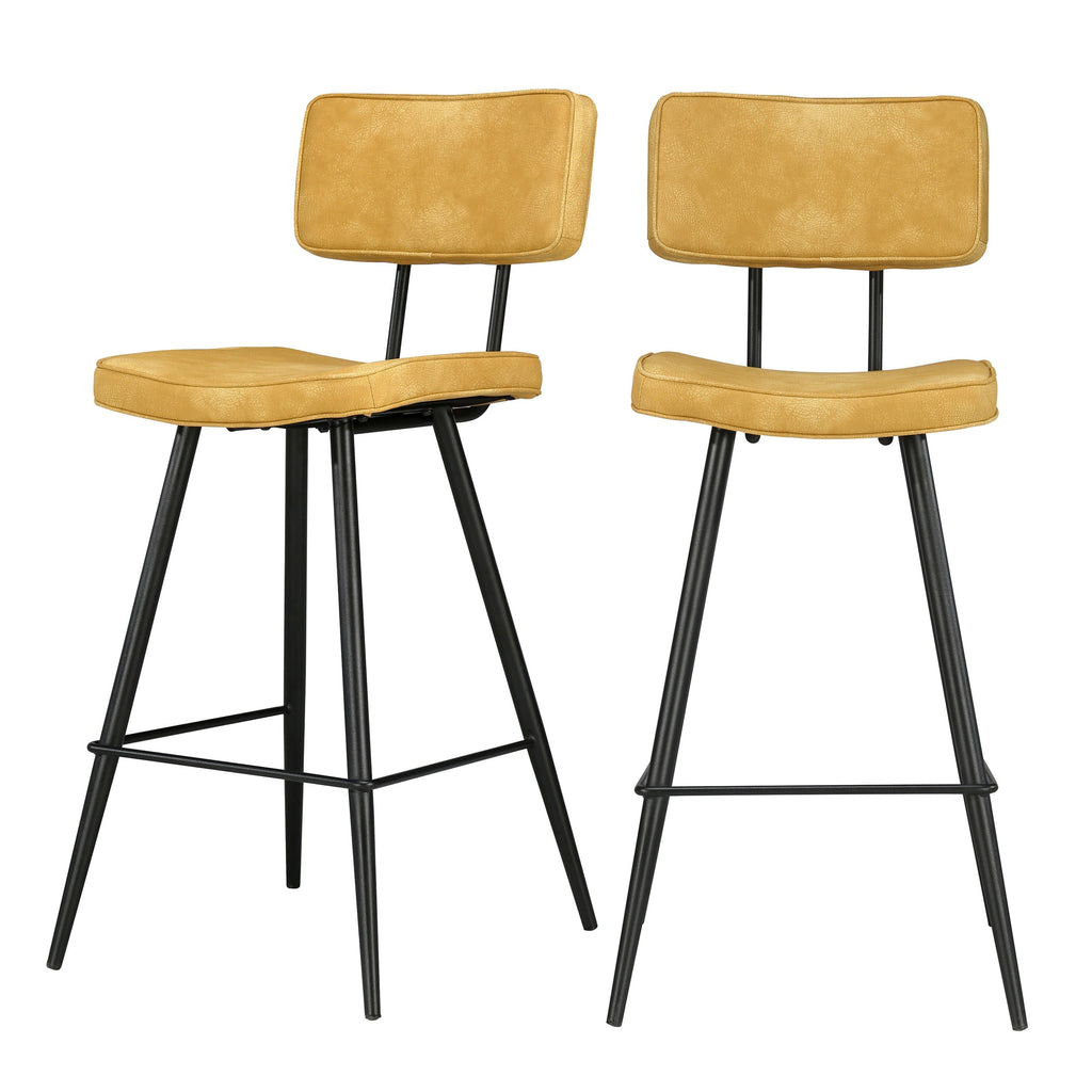 acheter chaise de bar jaune synthetique