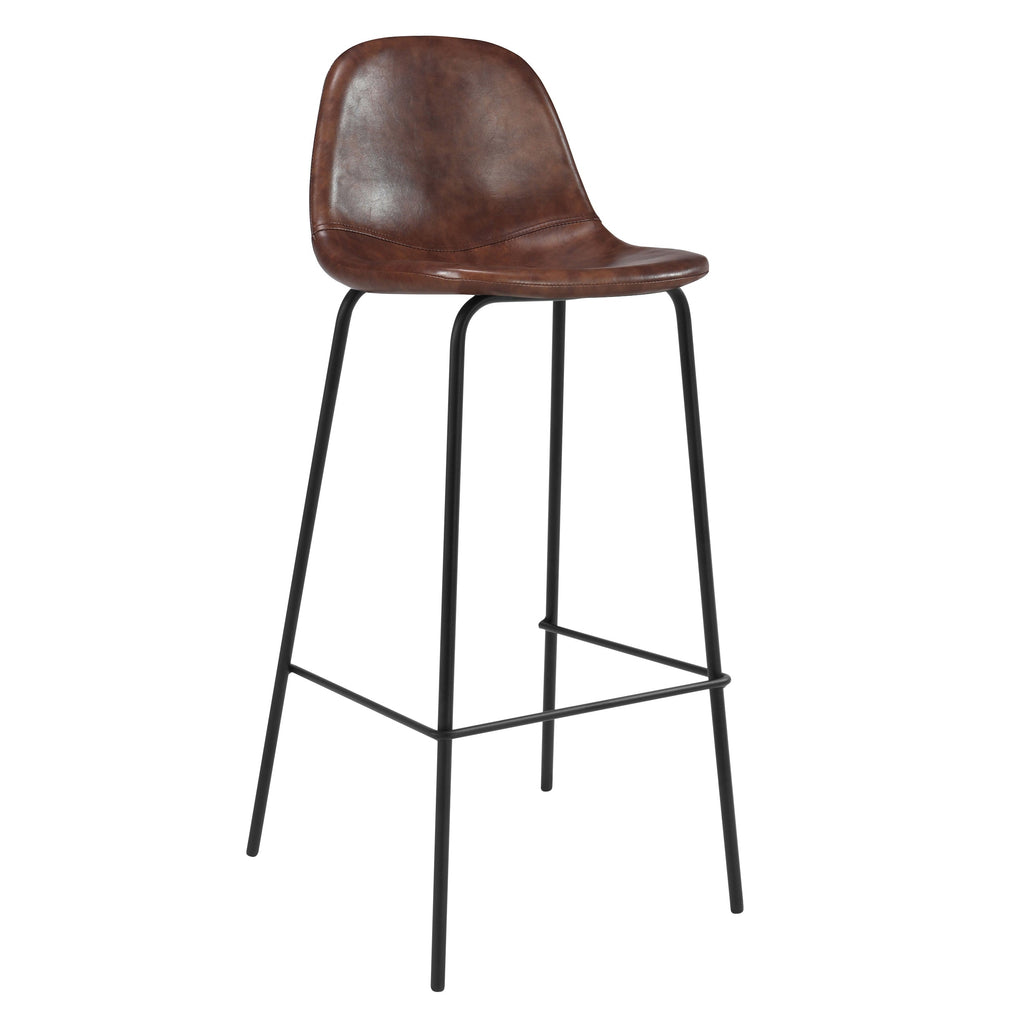 acheter chaise de bar marron simili cuir
