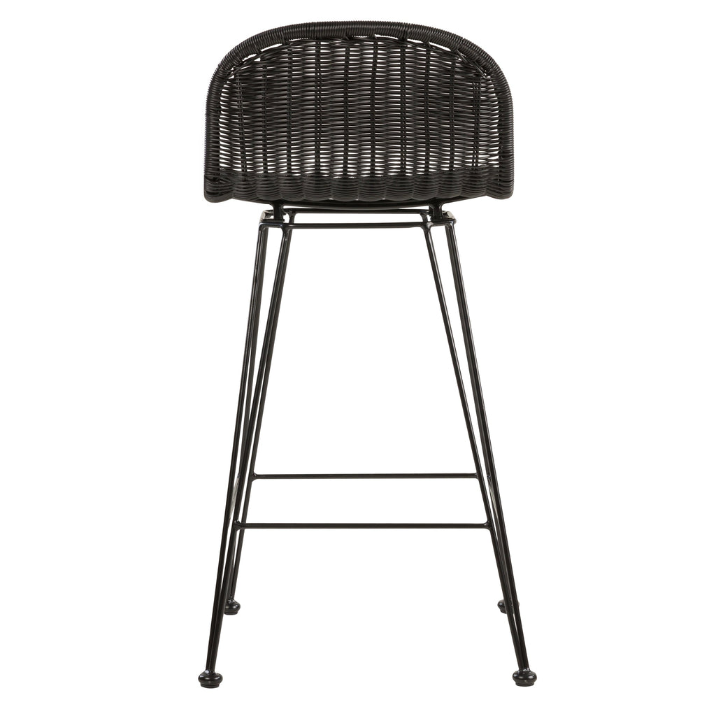 acheter chaise de bar naturelle noire assise pieds metal