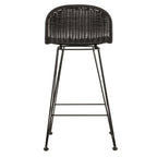 acheter chaise de bar naturelle noire assise pieds metal