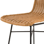 acheter chaise de bar naturelle pieds metal