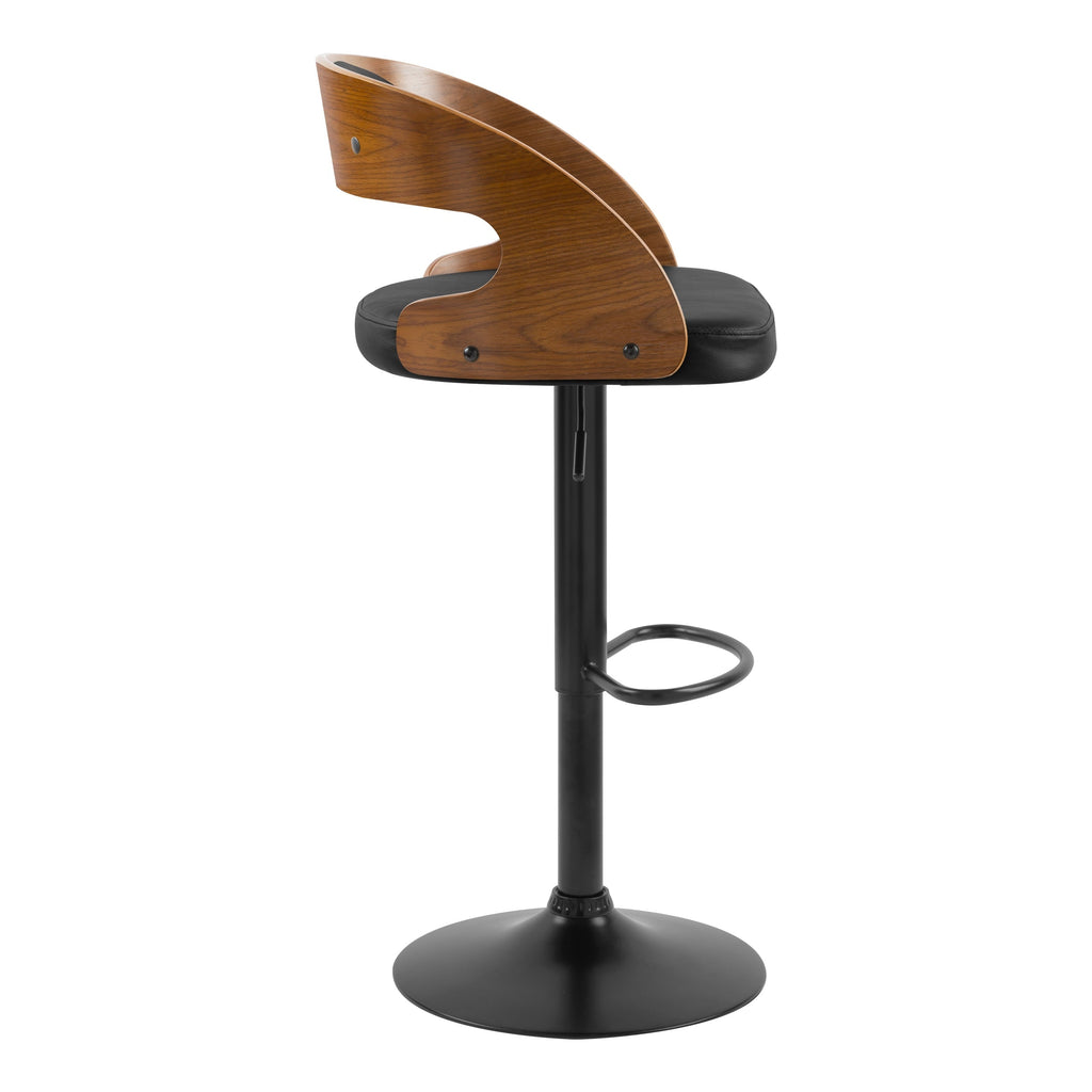 acheter chaise de bar noire bois simili