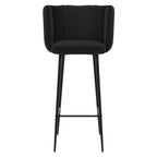 acheter chaise de bar noire molletonnee