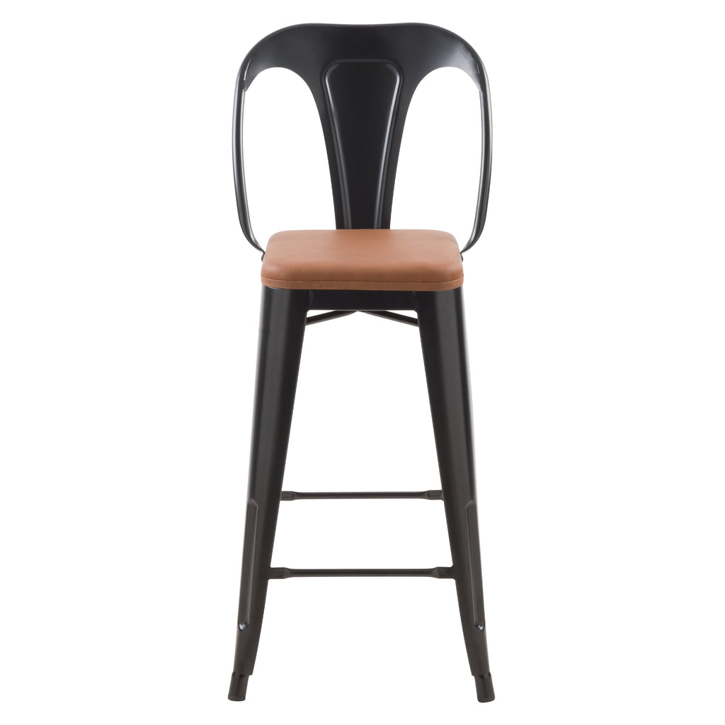 acheter chaise de bar noires lot de 2 indus