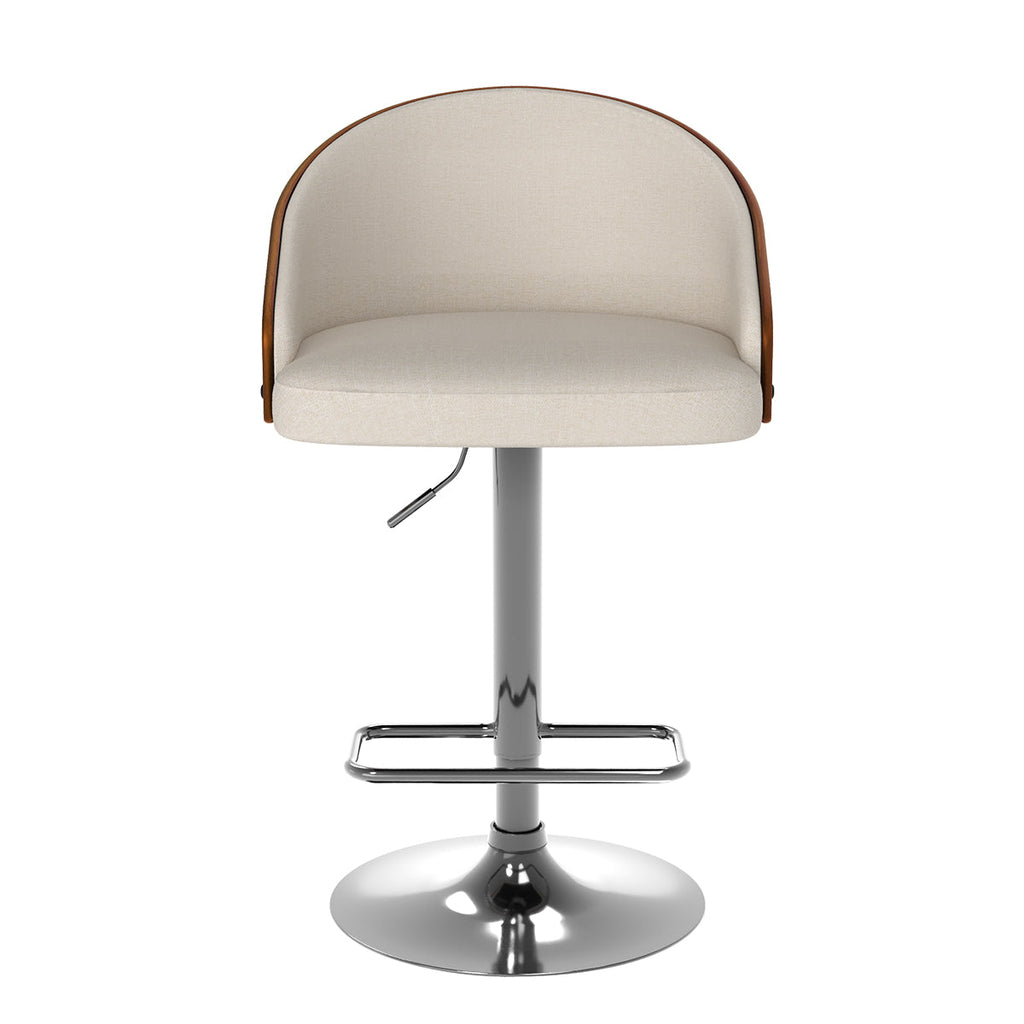 acheter chaise de bar vintage en tissu beige