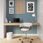 acheter chaise de bureau balnche en cuir synthetique