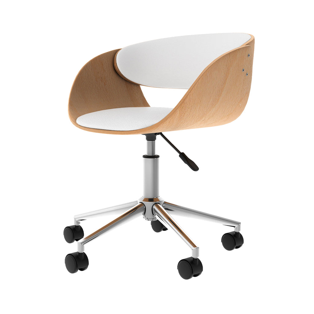 acheter chaise de bureau blanche tissu