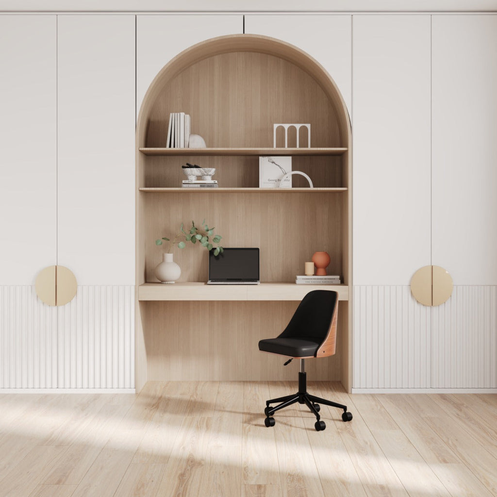 acheter chaise de bureau noire en cuir synthetique