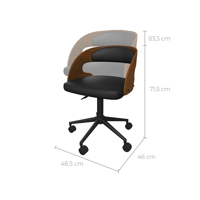Chaise De Bureau Louis - Noir