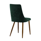 acheter chaise dossier et assise en velours pieds fonce