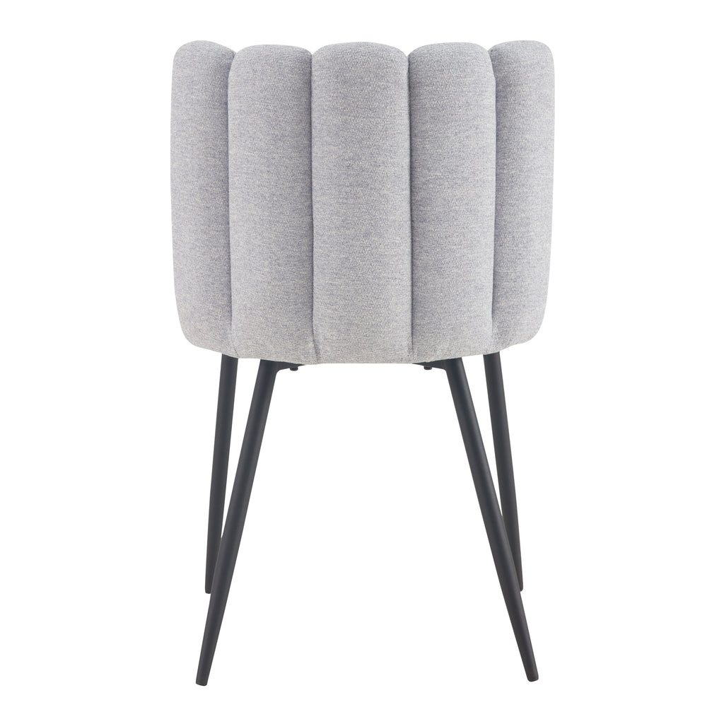 acheter chaise dossier molletonne gris chine