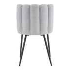 acheter chaise dossier molletonne gris chine