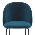 acheter chaise en velours bleu fonce karl lot de 2