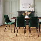 acheter chaise en velours design vert fonce