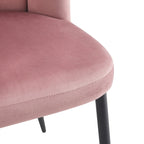 acheter chaise en velours lot de 2 rose