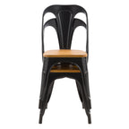 acheter chaise indus en metal et bois clair