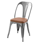 acheter chaise industrielle grise en metal