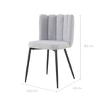 acheter chaise lot de 2 gris chine