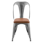 acheter chaise lot de 2 grise et marron