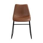 acheter chaise lot de 2 marron style vintage_1