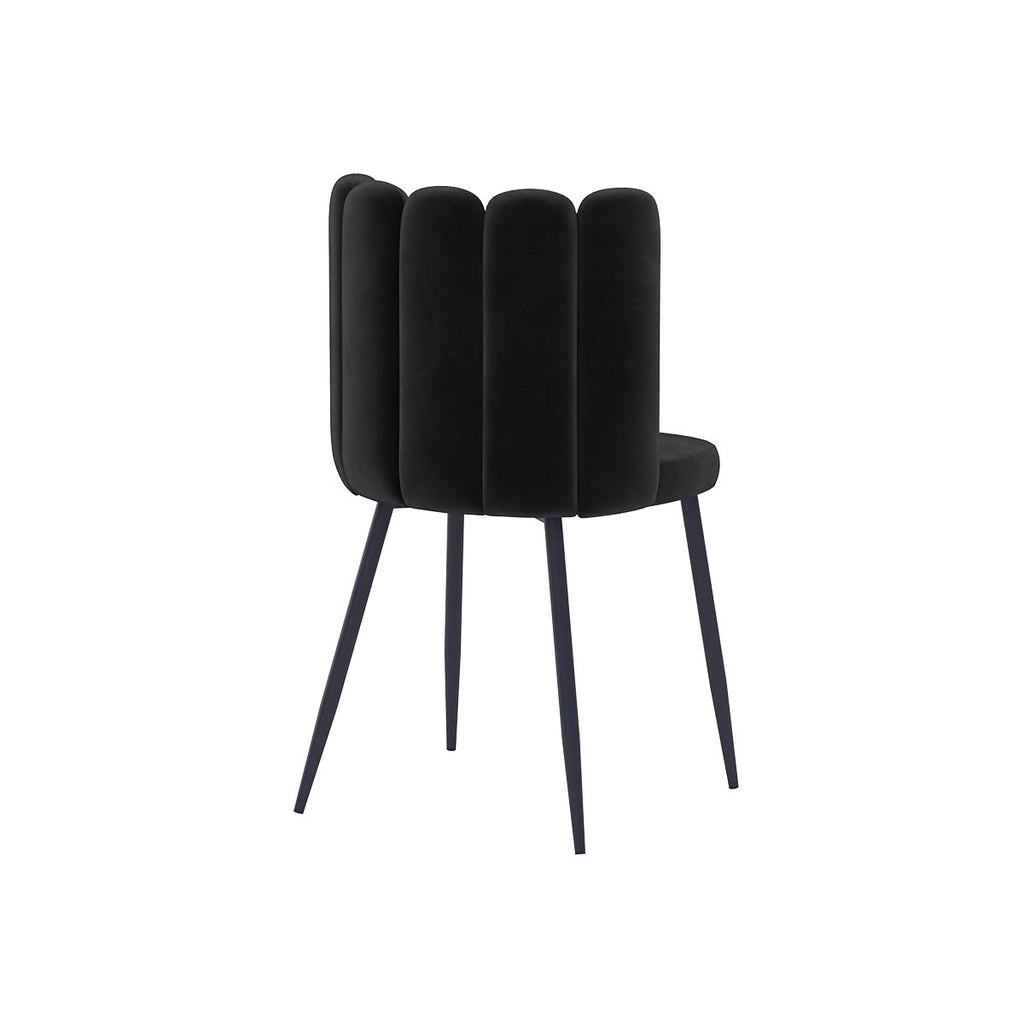 acheter chaise lot de 2 noir velours