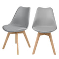 acheter chaise scandi gris clair lot de 2