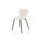 acheter chaise scandinave confortable laine bouclette blanche koko