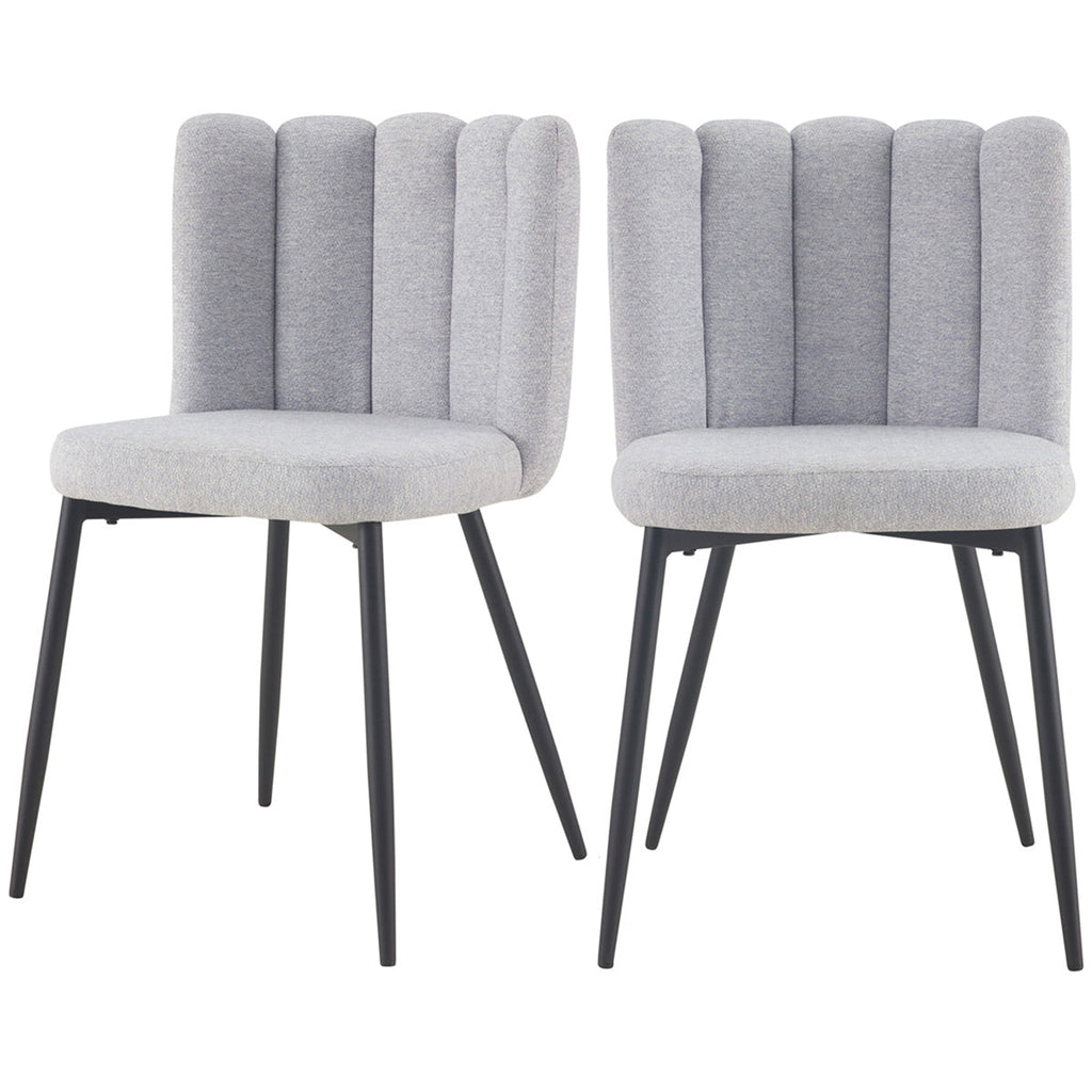 acheter chaise tissu gris rosy