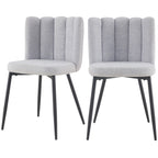 acheter chaise tissu gris rosy