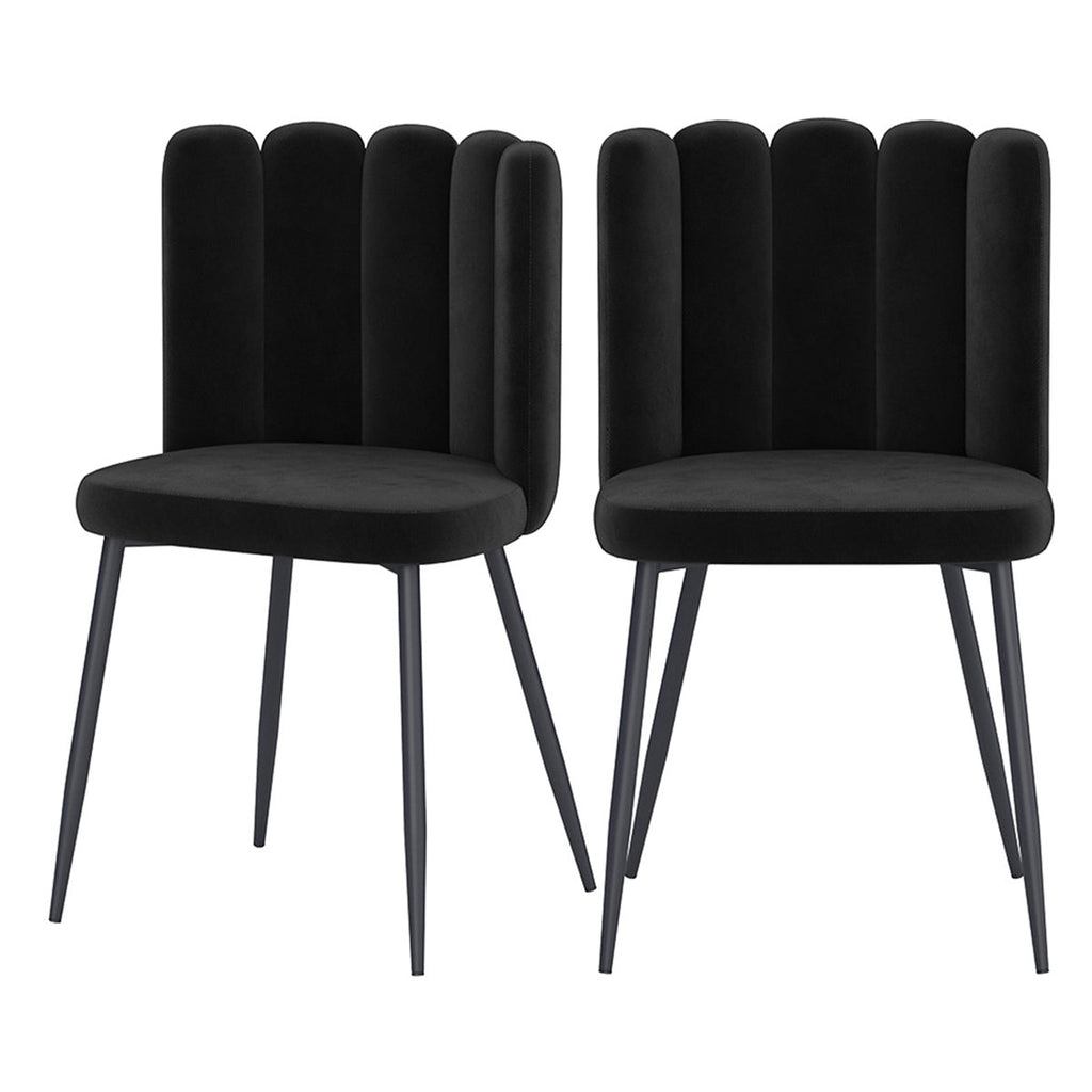 acheter chaise velours noir rosy