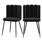 acheter chaise velours noir rosy