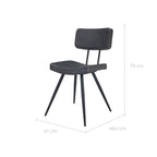acheter chaise vintage pieds metal noir